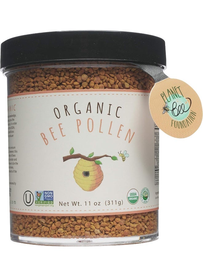 greenbow حبوب لقاح النحل العضوية - 100% معتمدة من وزارة الزراعة الأمريكية، غير معدلة وراثيًا، نقية وطبيعية - غذاء خارق مليء بالبروتينات والفيتامينات والمعادن - معتمدة كوشير، خالية من الجلوتين - 311 جرام - Image 1