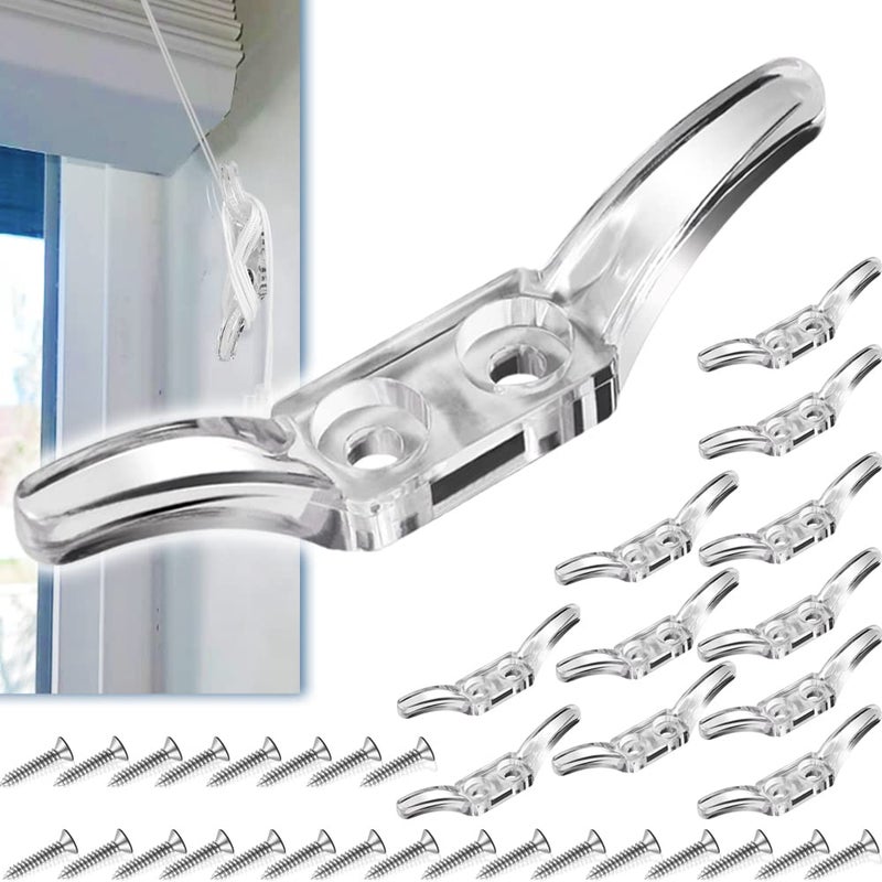 Cord Cleats for Blinds 12pcs Blind Cord Winder with Screws for Window Blinds Curtains Sun Shades Ropes