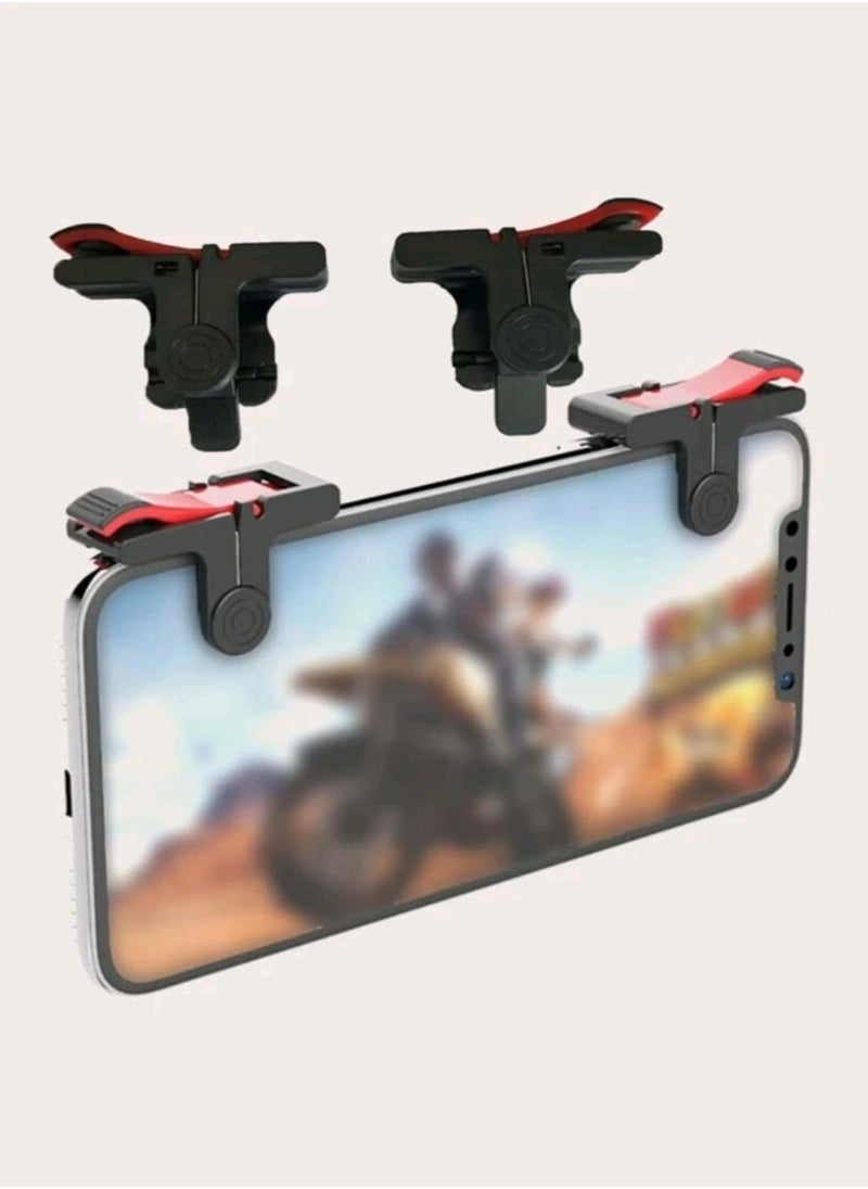 Generic - 2Pcs Premium Finger Cover and 2pcs Mobile Game Trigger Controller PUBG Trigger Mobile Game Triggers Cell Phone Game Controller - Image 1