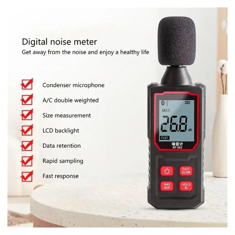 NF 562 مقياس الضوضاء كاشف الديسيبل محلل صوت محمول عالي الدقة للمحترفين - Image 5