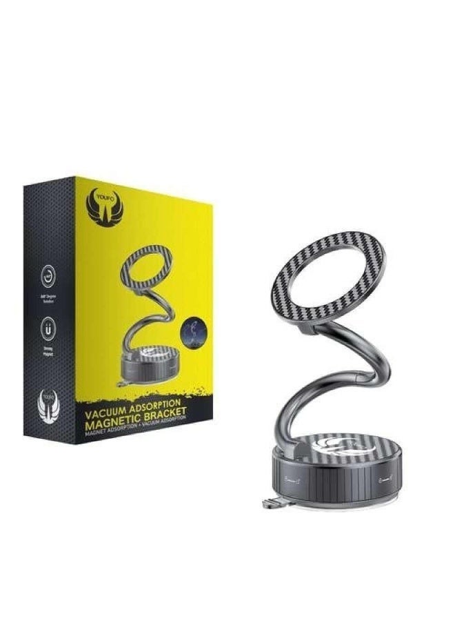 يوفو حامل الجوال المغناطيسي YOUFO – تثبيت بشفط الفاكيوم (Vacuum Suction)، مغناطيس N52 فائق القوة، دوران 360° كامل، متوافق عالمياً (iPhone & Android). - Image 4