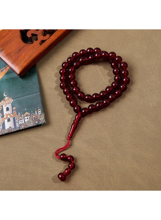 NIBEMINENT 45 Muslim Prayer Beads Wine Red/10mm