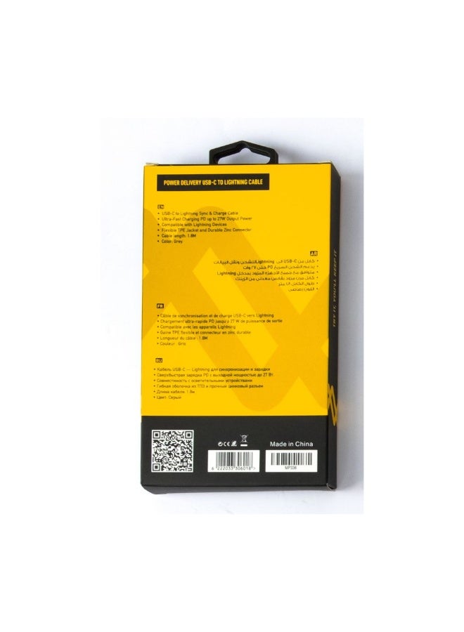 L'avvento MP-47-6 MFI USB to Lightning Sync and Charging Cable, 1 Meter Cable Length,Black - Image 3