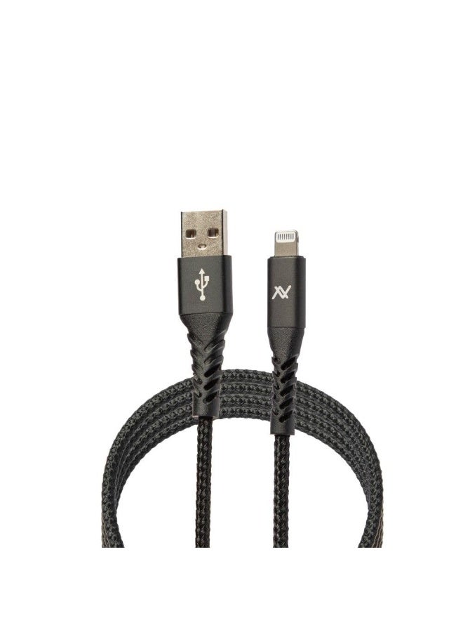 L'avvento MP-47-6 MFI USB to Lightning Sync and Charging Cable, 1 Meter Cable Length,Black - Image 1
