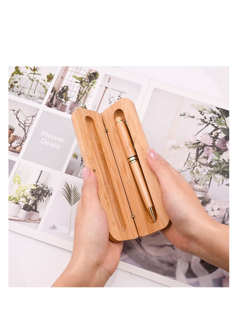 Wooden Ballpoint Pen Set, with Wooden Case Classic Ballpoint Writing Set, 2 Replacement Refills, Handmade Business Signature Pen, Natural Wooden Ballpoint Craft, Gift for Graduation, Wedding - Image 4