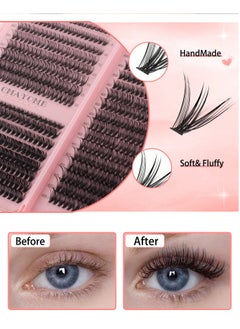 Thick false eyelashes 30D+40D+50D single cluster hair 8-18mm, 640 clusters large capacity eyelash book, curled thick mixed false eyelashes, including tweezers and brush - pzsku/ZC828E06F748351E4F6EBZ/45/_/1731661503/47fde5c9-3f37-426a-8c4e-29eae3520be9