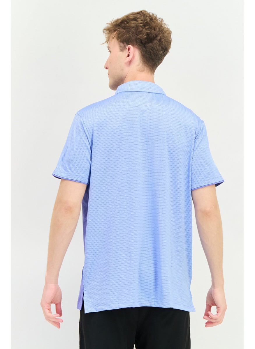 HEAD Men Sportswear Fit Short Sleeves Golf Polo Shirt, Blue  - Image 4