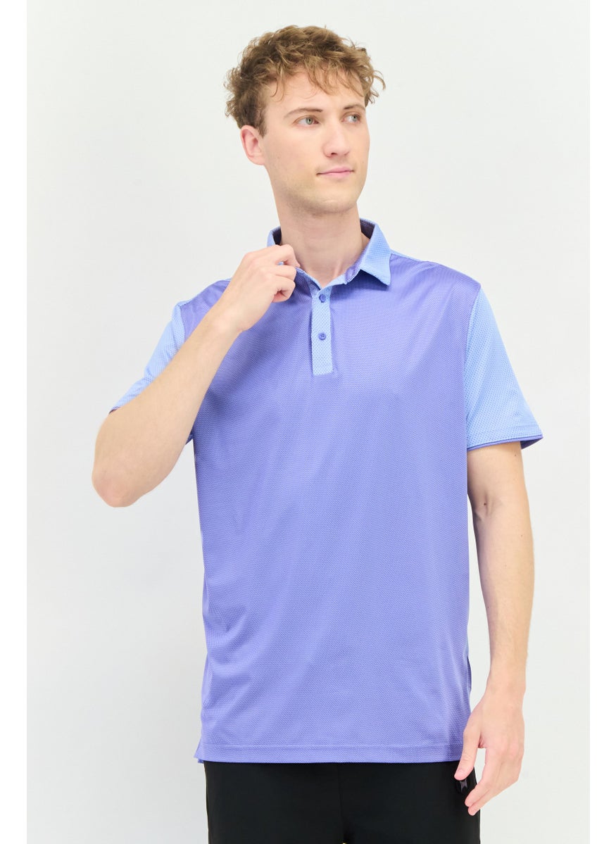 HEAD Men Sportswear Fit Short Sleeves Golf Polo Shirt, Blue  - Image 1