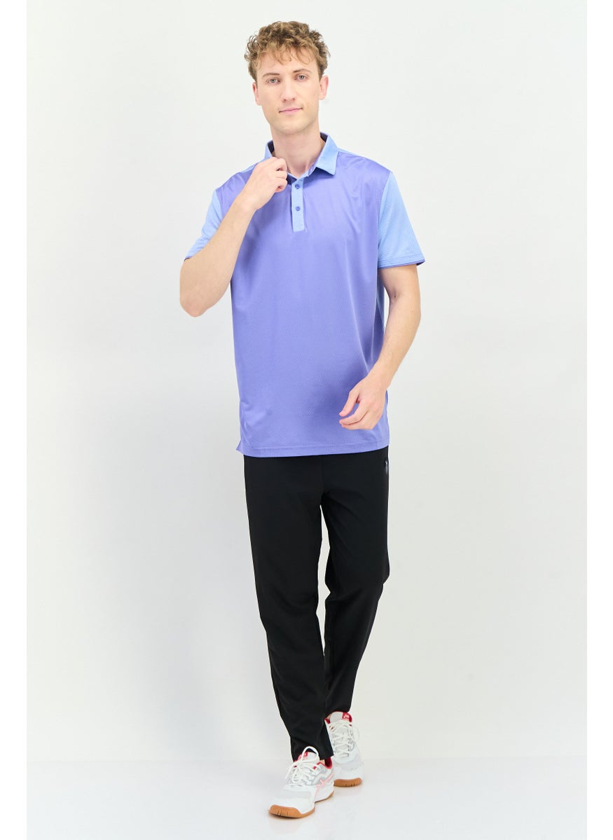 HEAD Men Sportswear Fit Short Sleeves Golf Polo Shirt, Blue  - Image 2