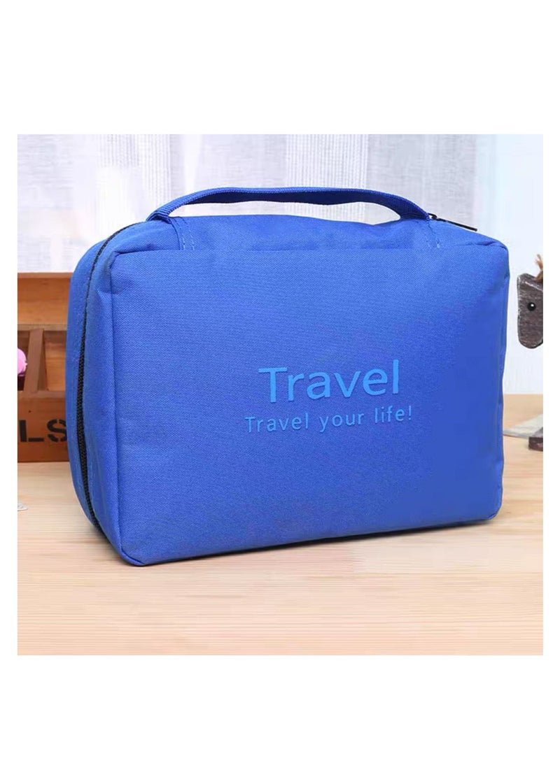 hiwonka Travel set High quality waterproof portable man toiletry bag women cosmetic organizer pouch Hanging wash bagse,Family Travel Essentials,Blue - Image 2