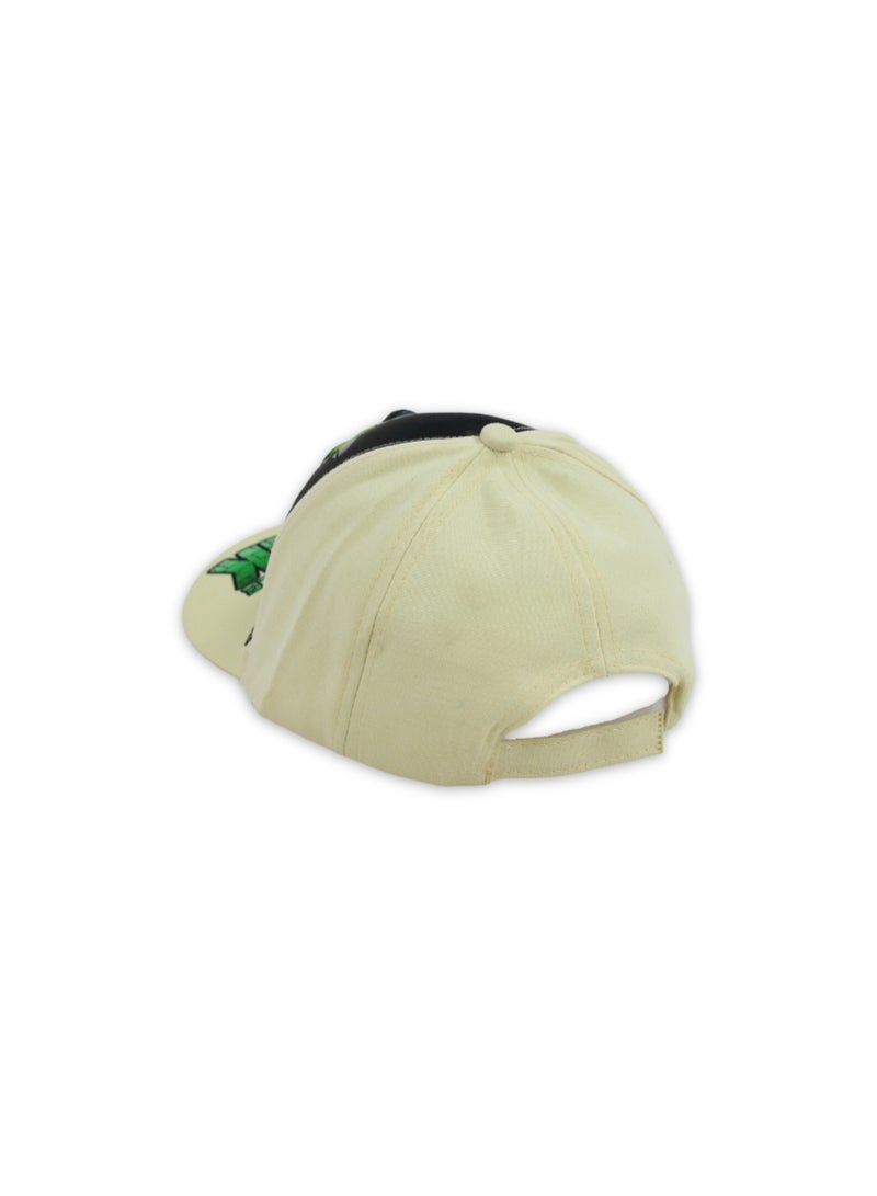 Boys Cap – Beige with Hulk Print - Image 2