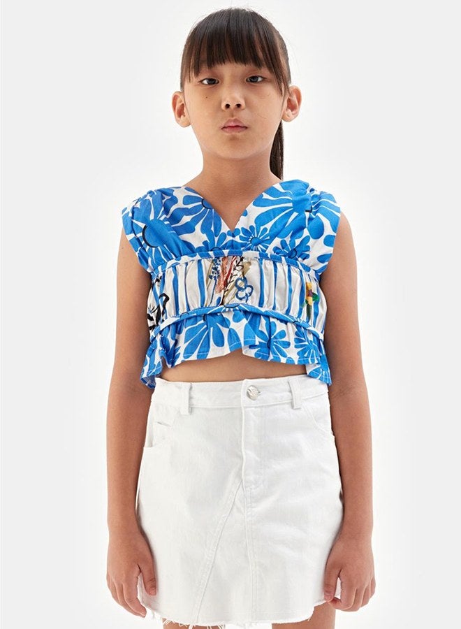 Tyess Girl Patterned Blouse - Image 2