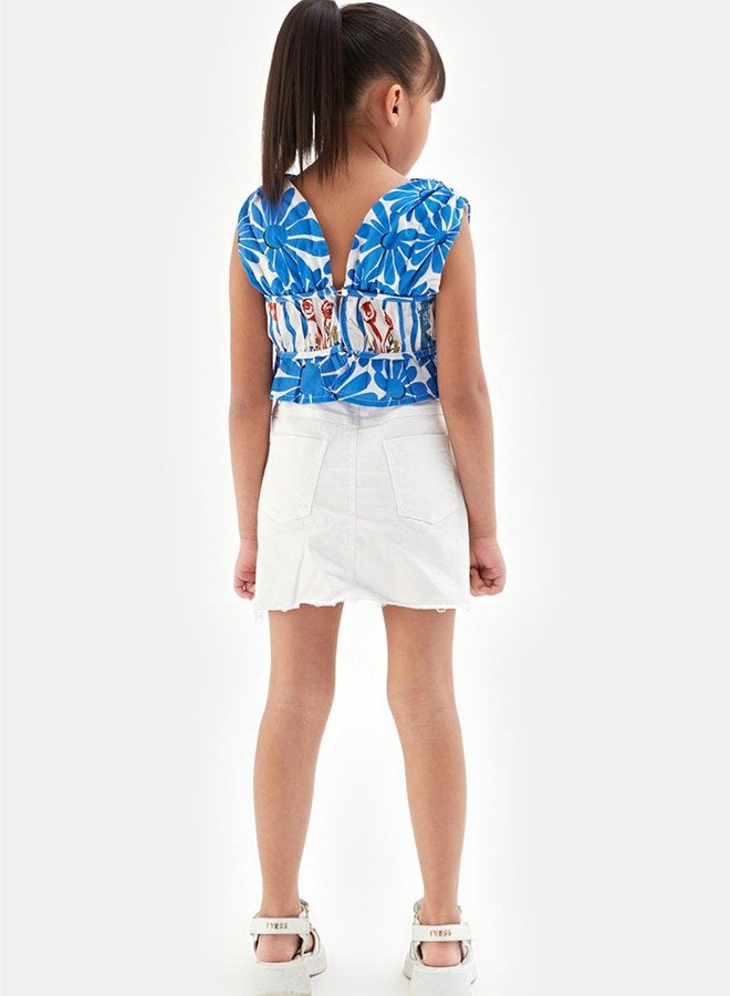 Tyess Girl Patterned Blouse - Image 4