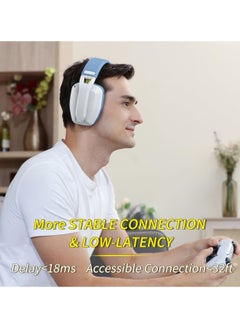 BINNUNE BINNUNE BW06 2.4GHz Wireless Bluetooth Gaming Headset with Mic for PS5, PS4, PC, Mac, Playstation 4 5 Laptop Computer  - Image 5