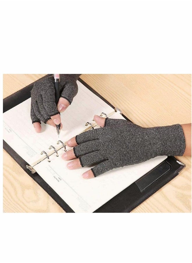Generic - AntiArthritis Gloves  Fingerless Gloves for Arthritis Providing Warmth and Compression To Help Increase Circulation Reducing Pain Providing Support and Promoting Healing 1 Pair L - Image 1