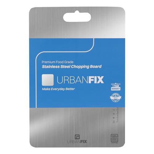 URBANFIX Chopping Board Stainless Steel Metal Cutting Kitchen, Heavy Duty Choping-Board Vegetable, Fruit Cutter, Meats Vegetable Chopper Boards,Safe Durable (Large 36x25x1.2CM) - Image 1