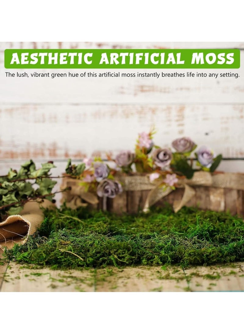 LINGWEI Fake Moss Artificial Fake Moss Grass For Indoor and Outdoor Beutifull Green Decoration Fake Moss For Centerpieces Home Kitchen Garden Decor  - Image 3