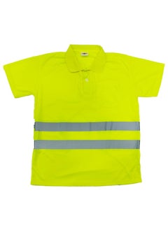 Safety Dry Fit Material Polo  Shirt with Reflective Strips | 100% Polyester for Industrial Use & Hazardous Environments  | Yellow | Size-M - pzsku/ZC82938A06EC125C98A3EZ/45/_/1733205273/51b14bed-0917-43d4-9e2d-a0c83fa16552