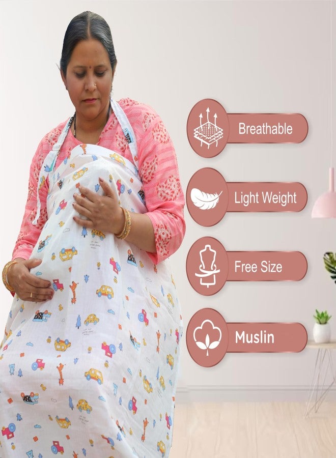Motherly Nursing Cover for Breastfeeding - Soft, Breathable Feeding Apron for Mom, Multi-Use Feeding Cover & Scarf- Tree Print - Image 5