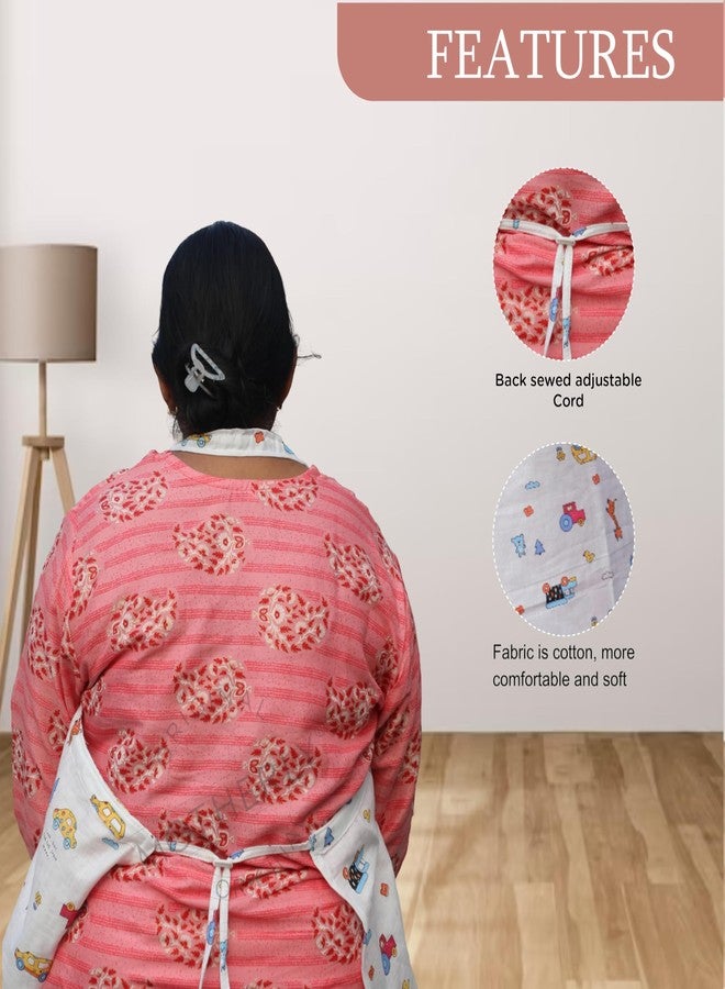 Motherly Nursing Cover for Breastfeeding - Soft, Breathable Feeding Apron for Mom, Multi-Use Feeding Cover & Scarf- Tree Print - Image 4
