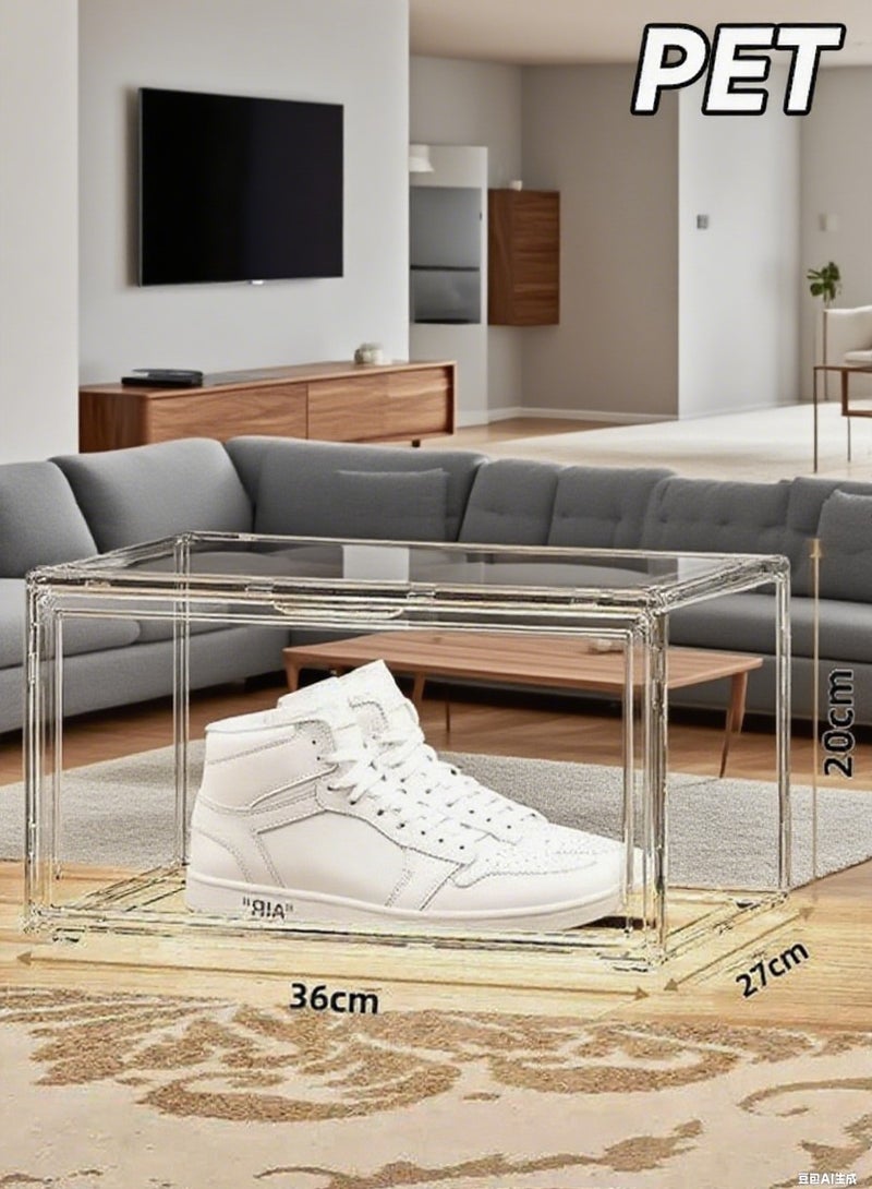 صندوق أحذية صندوق تخزين صندوق أحذية شفاف عرض أحذية حائط خزانة أحذية أداة تخزين أحذية - Image 1