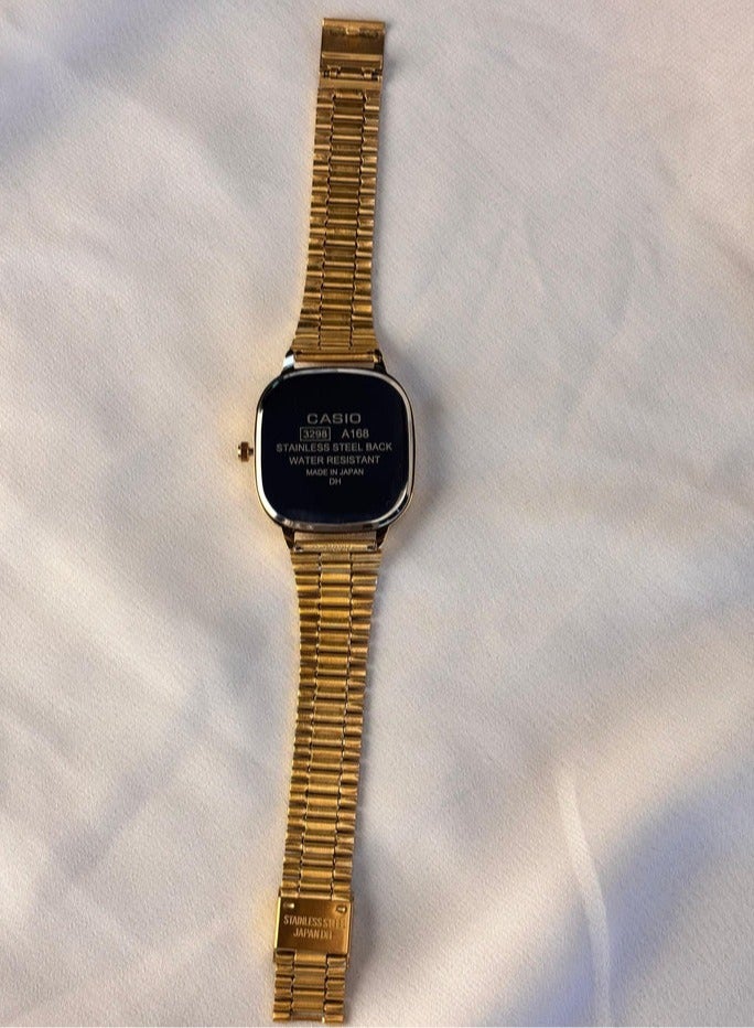 كاسيو ساعة كاسيو فينتاج كلاسيك ذهبية - قرص أسود - Image 4