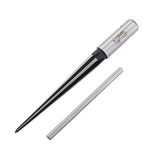 LifCratms 1/8"-1/2" (3-13mm) T Handle Tapered Reamer, 6 Fluted Chamfer Reaming Tool, Guitar Bridge Pin Hole Handle Tapered Reamers Woodworker Luthier Tool - Image 3