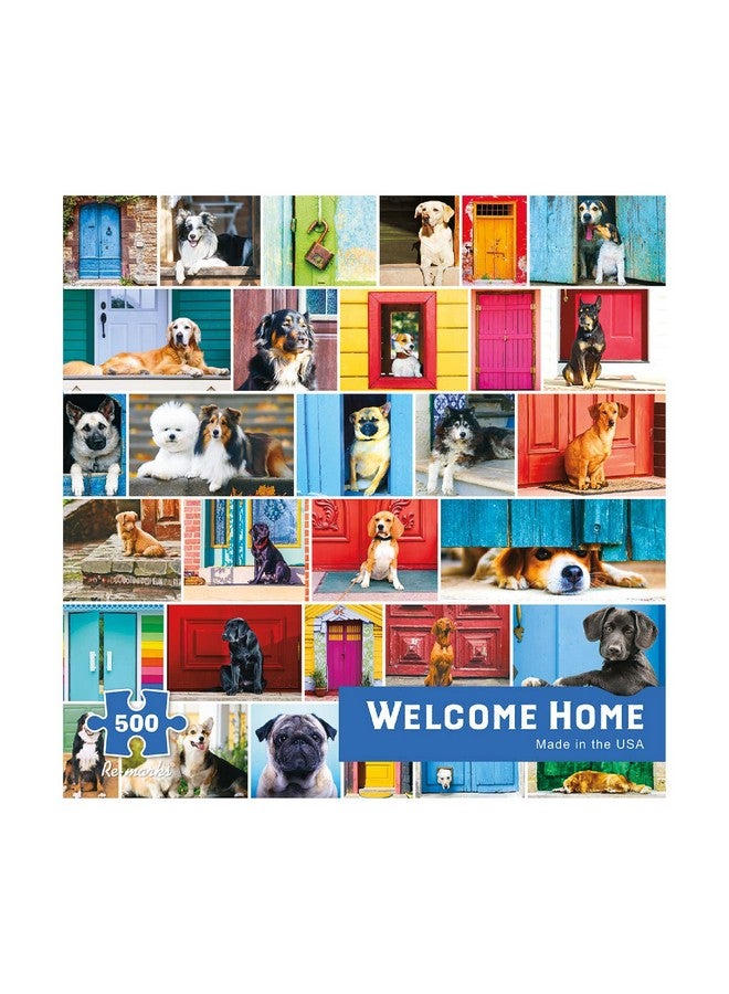 Re-marks Welcome Home Dog-Themed 500-Piece Jigsaw Puzzle for All Ages - Image 1