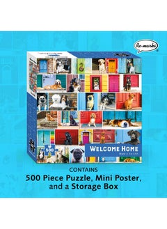Re-Marks Re-marks Welcome Home Dog-Themed 500-Piece Jigsaw Puzzle for All Ages  - Image 2