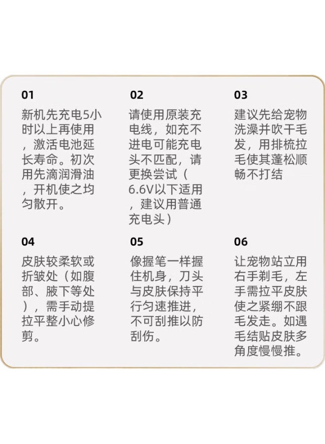 CHIGO Pet Hair Clipper, Dog Electric Trimmer, Grooming Tool, Hair Shaver, Pet Beauty Styling, Cat Hair Clipper F1198 - Image 3