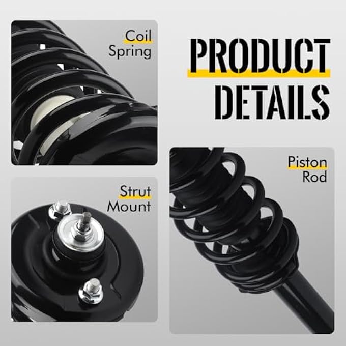 KUSATEC Rear Pair Complete Struts Shock Absorber Fit For 20042008 For Acura Tl 20032007 Honda Accord 171372X2 Struts With Coil Spring Assemblies - Image 4