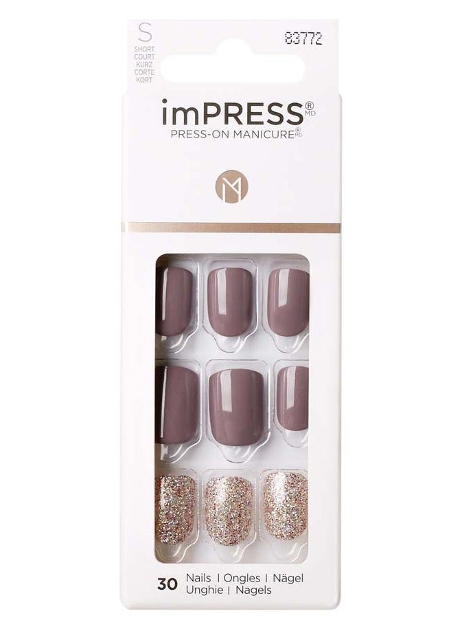 KISS imPRESS Press-on Manicure 30 Nails (Flawless) KIM011C Size S - Image 1