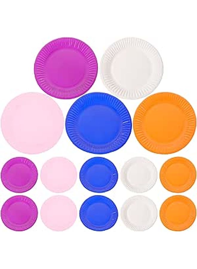 Biodegradable 7 Inch Round Paper Dinner Plates Set 50 Pieces Party Supplies - Image 1