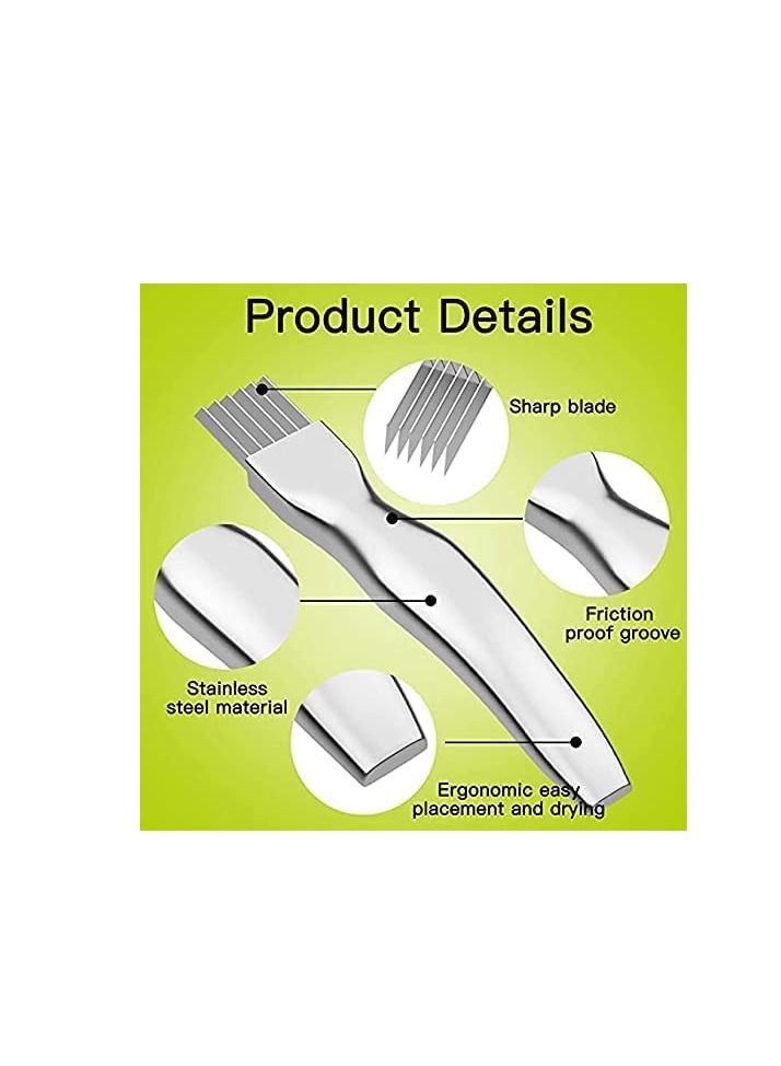 2 Pack Shred Silk The Knife Stainless Steel Vegetable Chopper Onion Garlic Cutter Food Kitchen Speedy Chopper
