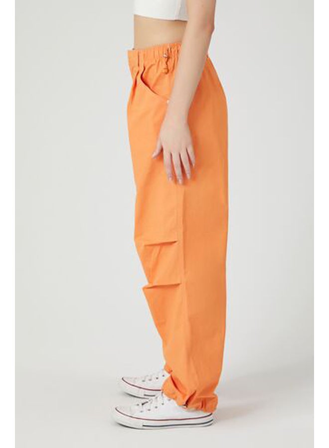 FOREVER 21 Twill Wide-Leg Cargo Pants - Image 3