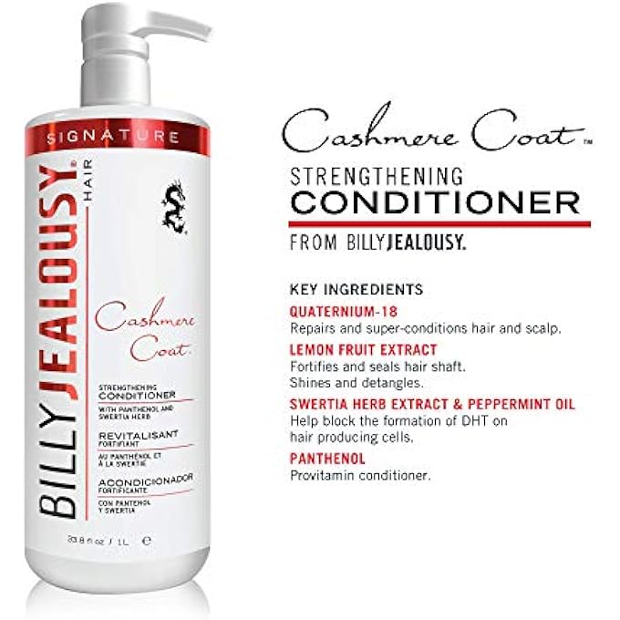 Billy Jealousy CASHMERE COAT HAIR STRENGTHENING CONDITIONER FOR MEN - 33.8 OZ - Image 3