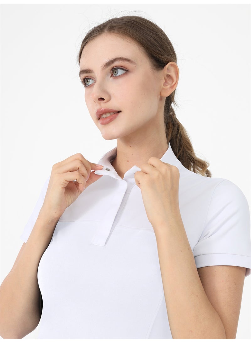 general Equestrian T-Shirts Women Riding Horse Clothes Short Sleeve Show Top - Image 3