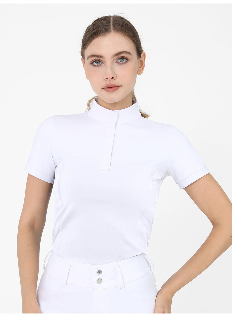 general Equestrian T-Shirts Women Riding Horse Clothes Short Sleeve Show Top - Image 1