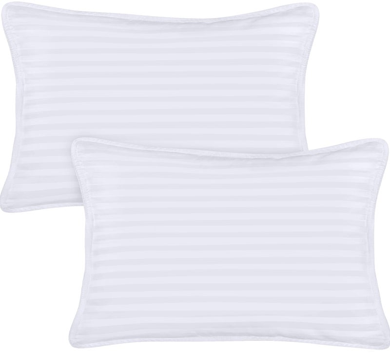 Utopia Bedding Toddler Pillow (White  2 Pack)  14x19 Small Pillow for Kids  Soft and Breathable Cotton Blend Shell  Polyester Filling  Perfect for Toddler Bed and Travel (Intended for Age 2 and up) - Image 1