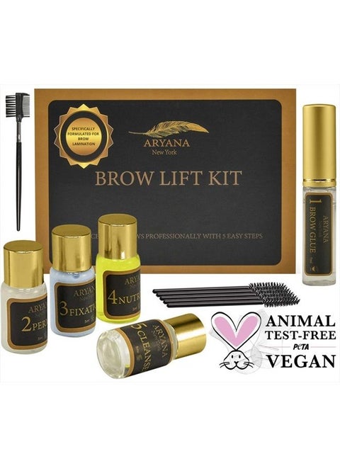 Eyebrow Lamination Kit | At Home DIY Perm For Your Brows | Instant Professional Lift For Fuller Eyebrows | Brow Brush And Micro Brushes Added