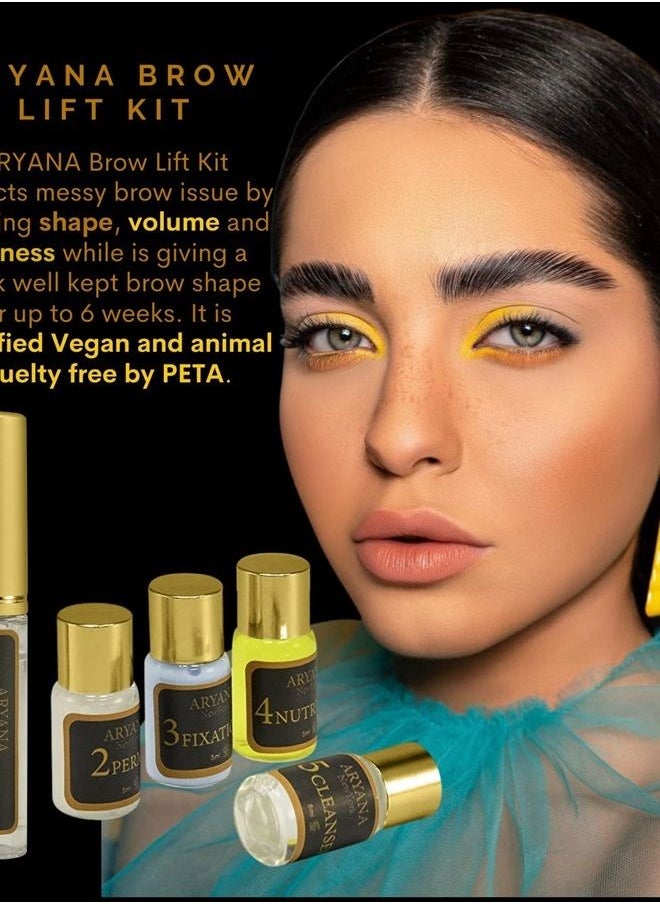 Eyebrow Lamination Kit | At Home DIY Perm For Your Brows | Instant Professional Lift For Fuller Eyebrows | Brow Brush And Micro Brushes Added
