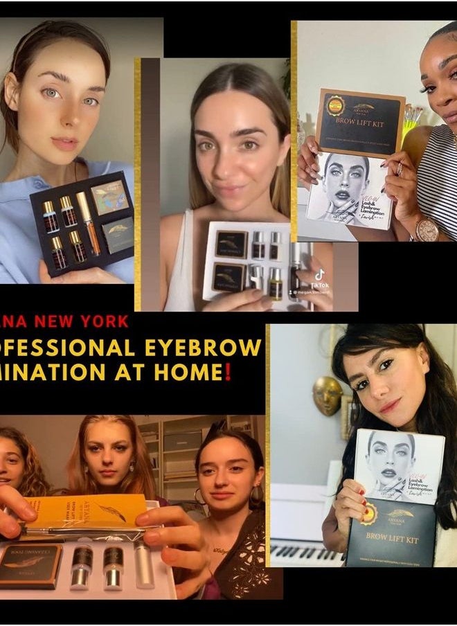 Eyebrow Lamination Kit | At Home DIY Perm For Your Brows | Instant Professional Lift For Fuller Eyebrows | Brow Brush And Micro Brushes Added