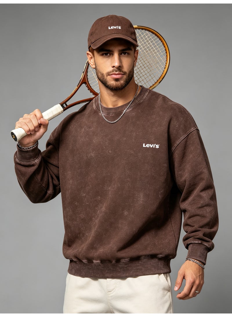 Levi's Men's and women's long-sleeved sweater with loose off-shoulder round neck - Image 1