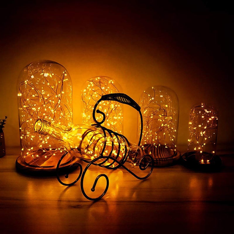 Joomer Fairy String Lights 33FT 100 LEDs Plug in Fairy Lights Indoor Copper Wire String Light DIY for Bedroom, Parties, Wedding, Christmas, Outdoor, Indoor Decoration (Warm White, Non-Connectable) - Image 4
