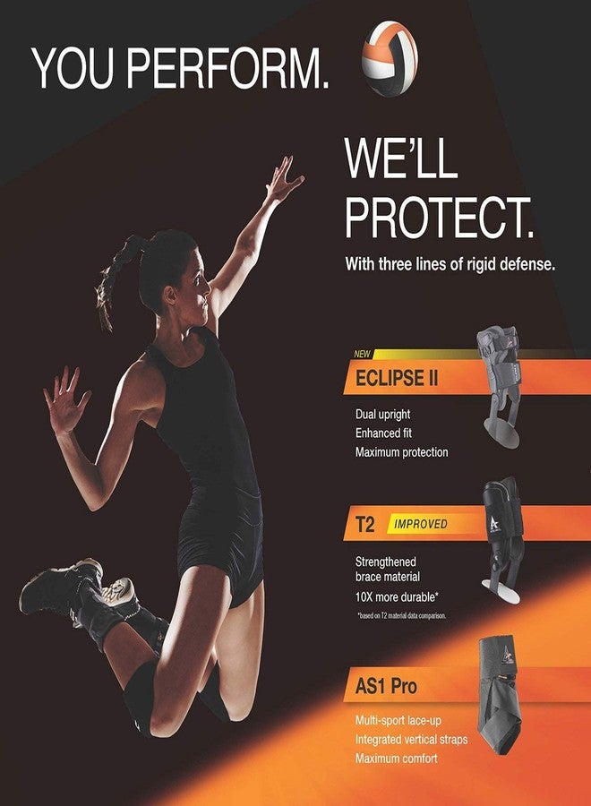 كرامر دعامة الكاحل Active Ankle AS1 Pro برباط، دعامة بيضاء للكاحل برباط للرجال والنساء، حماية ودعم للكاحل في رياضة الكرة الطائرة، والرجبي، وكرة السلة، تصميم منخفض، أبيض، صغير - Image 4