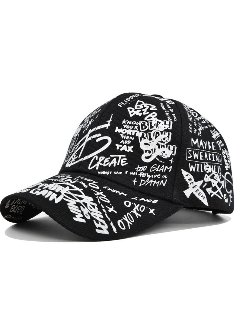 KUYING New Multicolor Painted Sun Cap Trend Fashion Duck Tongue Hat Baseball Hat  - Image 1