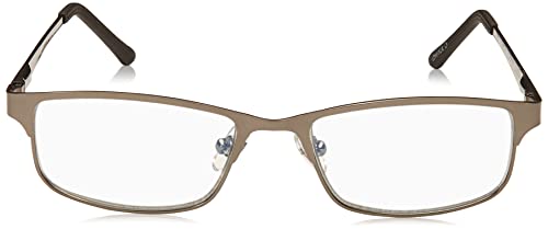 Foster Grant Men's Samson Rectangular Reading Glasses, Satin Dark Gunmetal/Transparent, 52 mm + 1.75 - Image 2
