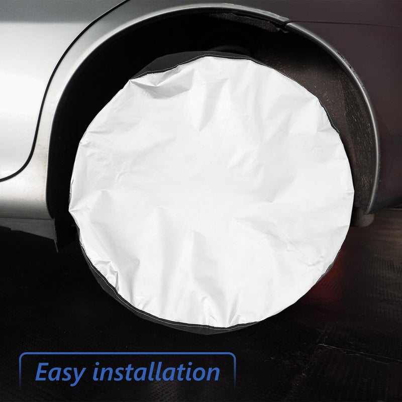 Universal Waterproof UV Resistant Portable Spare Tire Cover for Car RV Trailer Truck Outdoor Use - Image 5