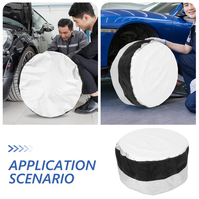 Universal Waterproof UV Resistant Portable Spare Tire Cover for Car RV Trailer Truck Outdoor Use - Image 4