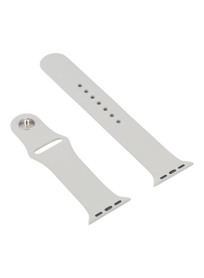 Loquat Replacement Watchband With Watch Protective Case And Screen Protector Set For Apple Watch Series 7 41mm/ u0026 6 u0026 SE u0026 5 u0026 4 40mm Grey - Image 3